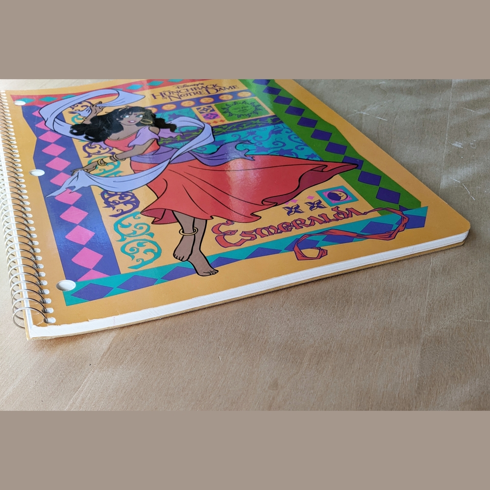 Esmeralda Hunchback of Notre Dame 90s Disney spiral wirebound Notebook NWOT - Picture 3 of 5